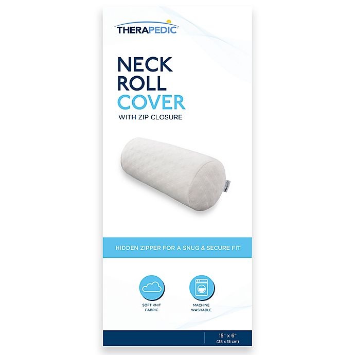 slide 4 of 4, Therapedic Neck Roll Pillow Cover - White, 1 ct