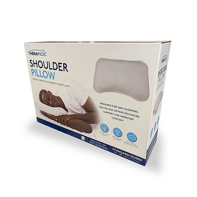 slide 3 of 7, Therapedic Shoulder Contour Bed Pillow, 1 ct