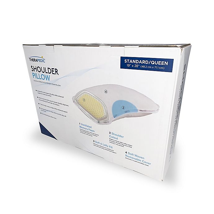 slide 4 of 7, Therapedic Shoulder Contour Bed Pillow, 1 ct