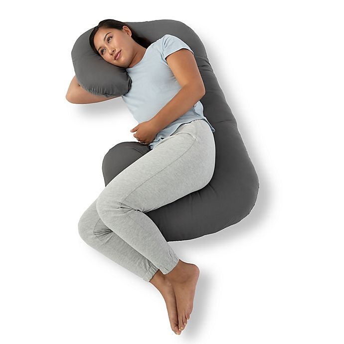 slide 2 of 7, Therapedic Pregnancy Pillow - Grey, 1 ct