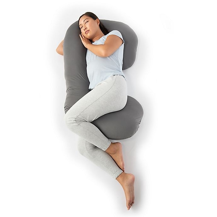 slide 3 of 7, Therapedic Pregnancy Pillow - Grey, 1 ct