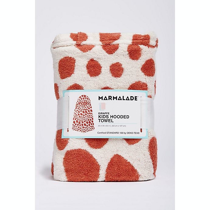 slide 2 of 3, Marmalade Kids Hooded Bath Towel Giraffe, 1 ct