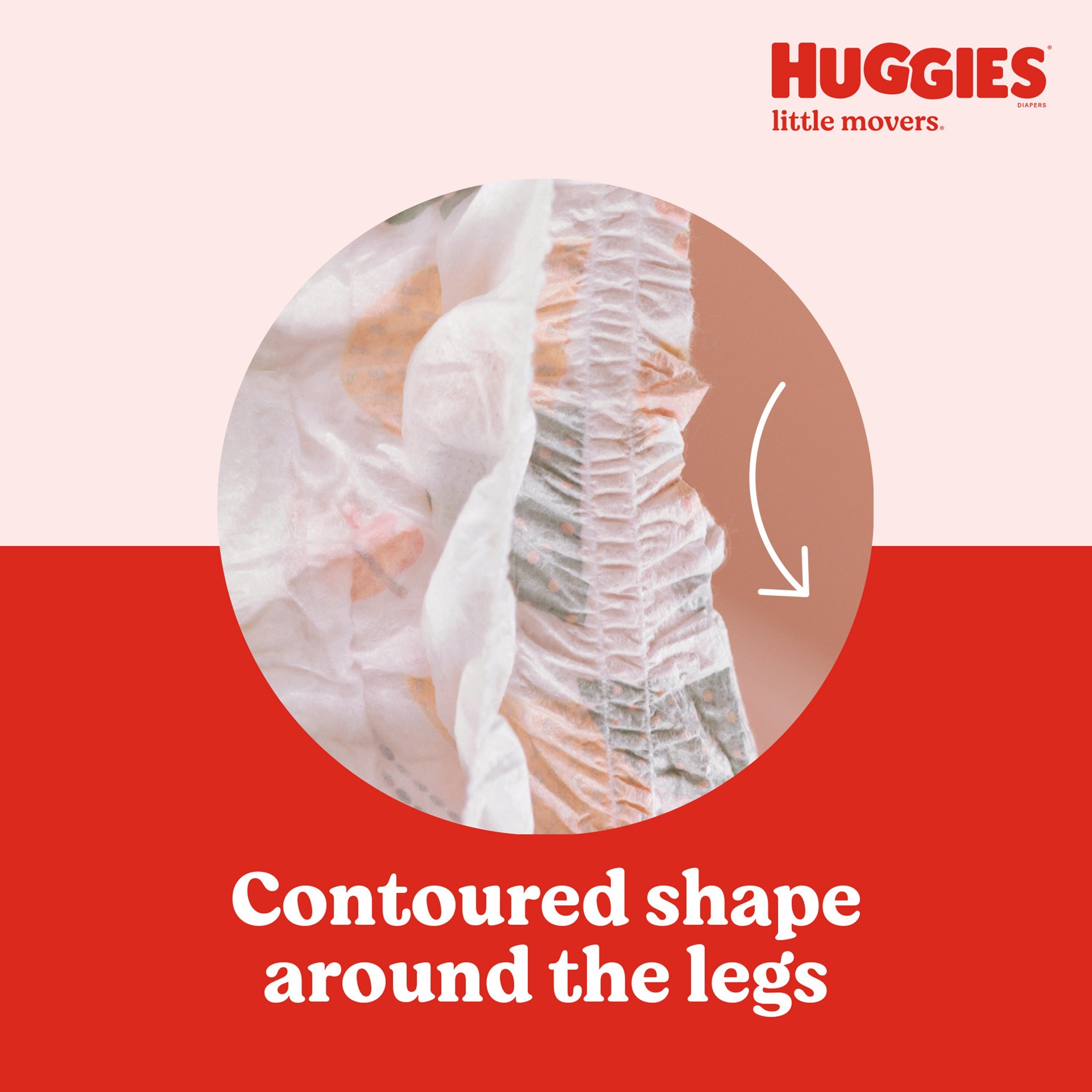 slide 5 of 5, Huggies Little Movers Baby Diapers, Size 3 (16-28 lbs), 25 Ct, 25 ct