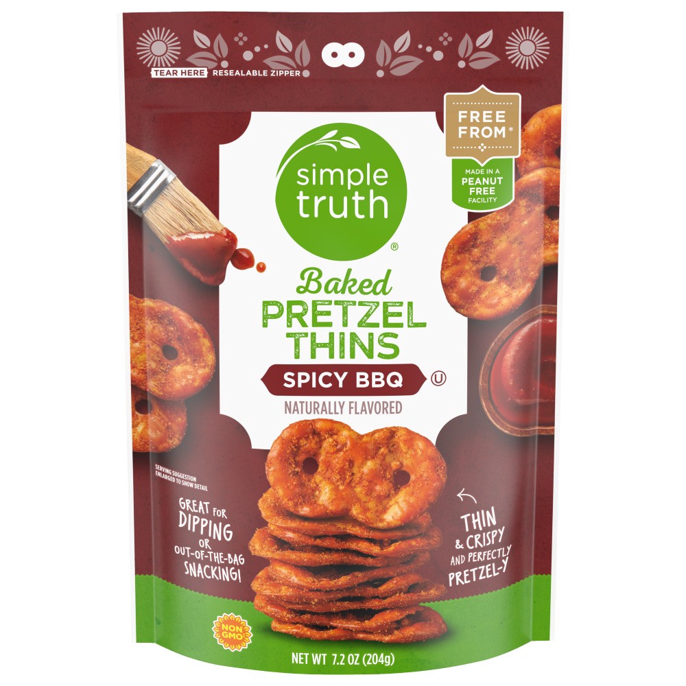 slide 1 of 2, Simple Truth Mesquite Bbq Pretzel Thin Crisps, 7.2 oz