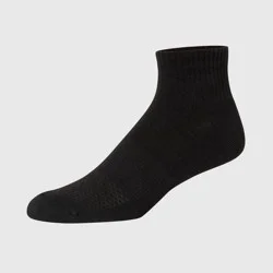 Hanes Premium Men's Comfort Fit Ankle Socks 4pk - Black 6-12: Arch Support, Cushioned Sole, Moisture Wicking