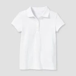 Girls' Short Sleeve Pique Uniform Polo Shirt - Cat & Jack™ White M