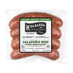 Kiolbassa Jalapeno Beef Smoked Sausage - 12oz