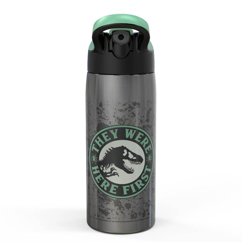 slide 3 of 6, Jurassic World 3 19oz Stainless Steel Double Wall Water Bottle - Zak Designs: Kids Dinosaur Drinkware, Dishwasher-Safe, 19 oz