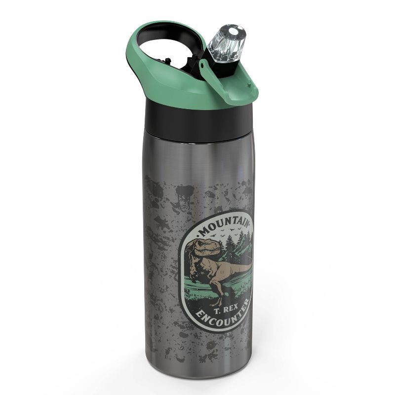 slide 6 of 6, Jurassic World 3 19oz Stainless Steel Double Wall Water Bottle - Zak Designs: Kids Dinosaur Drinkware, Dishwasher-Safe, 19 oz