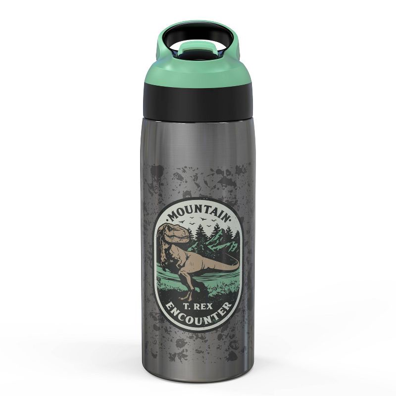 slide 1 of 6, Jurassic World 3 19oz Stainless Steel Double Wall Water Bottle - Zak Designs: Kids Dinosaur Drinkware, Dishwasher-Safe, 19 oz