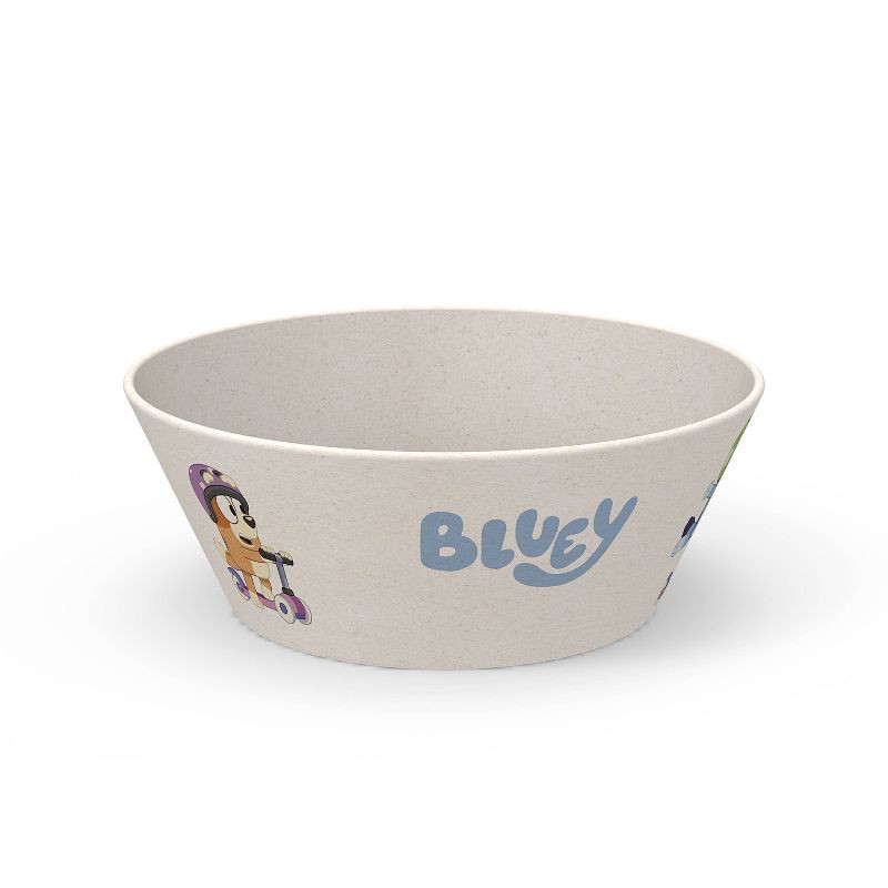slide 3 of 4, Zak Designs 'Bluey' 22oz 2pk Melamine and Bamboo Bowl Set: Kids Snack Bowls, Dishwasher-Safe, Off-White, Toddler Dining, 2 ct; 22 oz