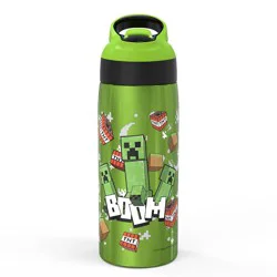 Zak Designs Minecraft 19oz Stainless Steel Double Wall Water Bottle