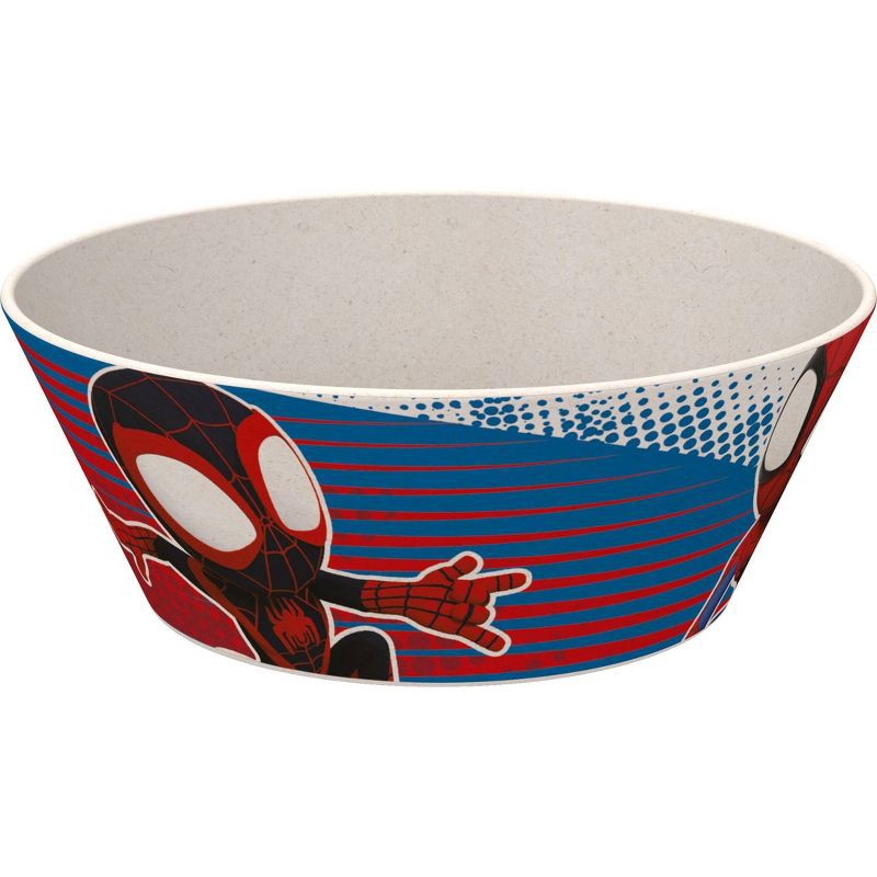 slide 4 of 7, Zak Designs 'spidey and His Amazing Friends' 22oz 2pk Melamine and Bamboo Bowl Set: Kids Snack Bowls, Dishwasher-Safe, 2 ct; 22 oz