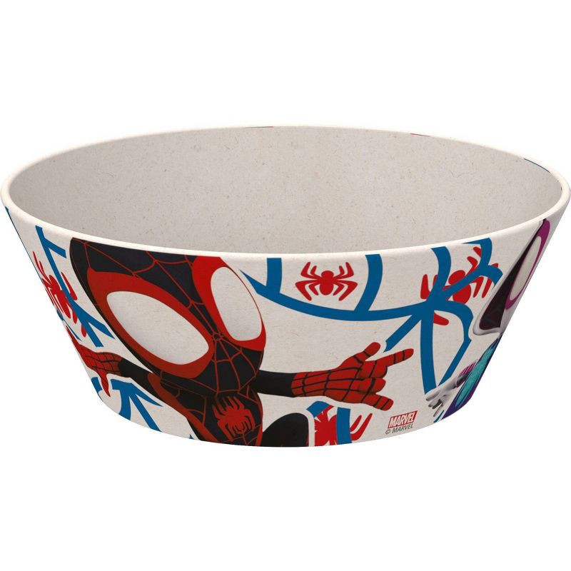 slide 7 of 7, Zak Designs 'spidey and His Amazing Friends' 22oz 2pk Melamine and Bamboo Bowl Set: Kids Snack Bowls, Dishwasher-Safe, 2 ct; 22 oz