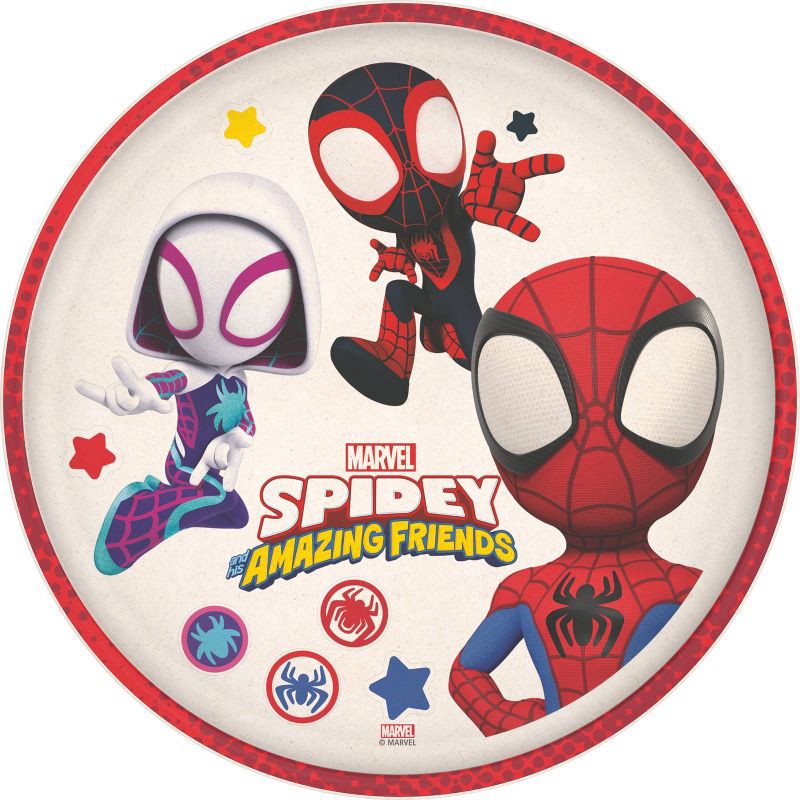 slide 5 of 6, Zak Designs 'spidey and His Amazing Friends' 2pk 8" Melamine Bamboo Dining Plate Set, 2 ct