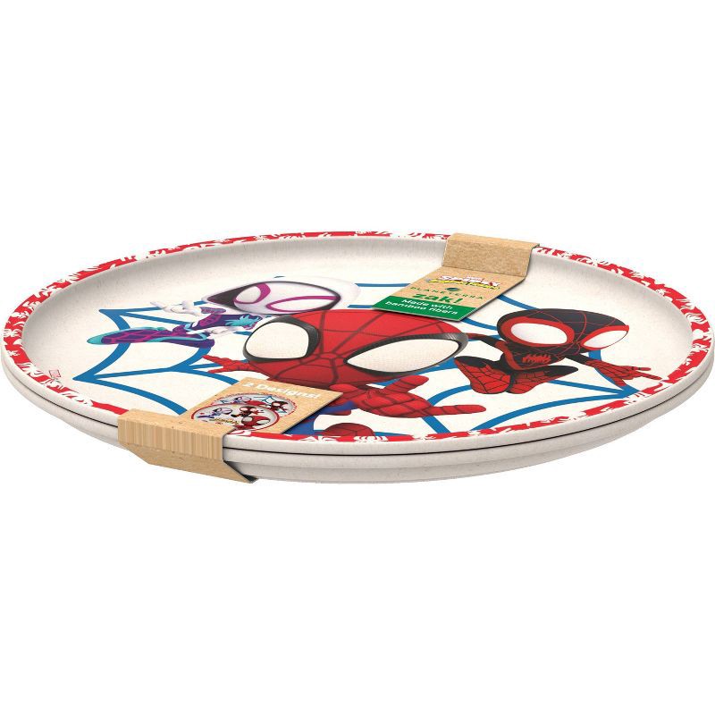 slide 1 of 6, Zak Designs 'spidey and His Amazing Friends' 2pk 8" Melamine Bamboo Dining Plate Set, 2 ct