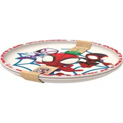 Zak Designs 'spidey and His Amazing Friends' 2pk 8" Melamine Bamboo Dining Plate Set