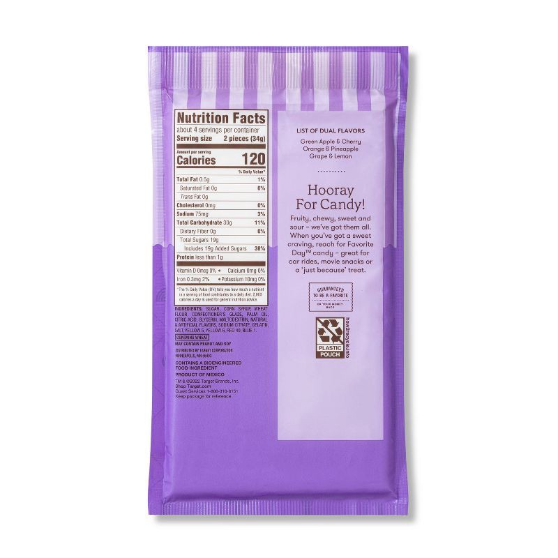 slide 3 of 3, Filled Candy Straws Rainbow Assorted Flavors - 5oz - Favorite Day™, 5 oz