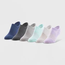 Peds All Day Active Women's 6pk Ultra Low No Show Socks - Assorted Colors 5-10: Arch Support, Breathable Mesh