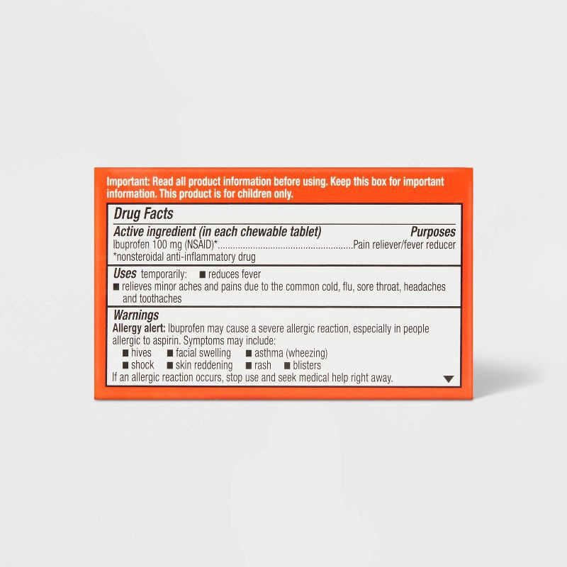 slide 3 of 6, Ibuprofen Children's Chewables (NSAID) - 48ct - up&up™, 48 ct