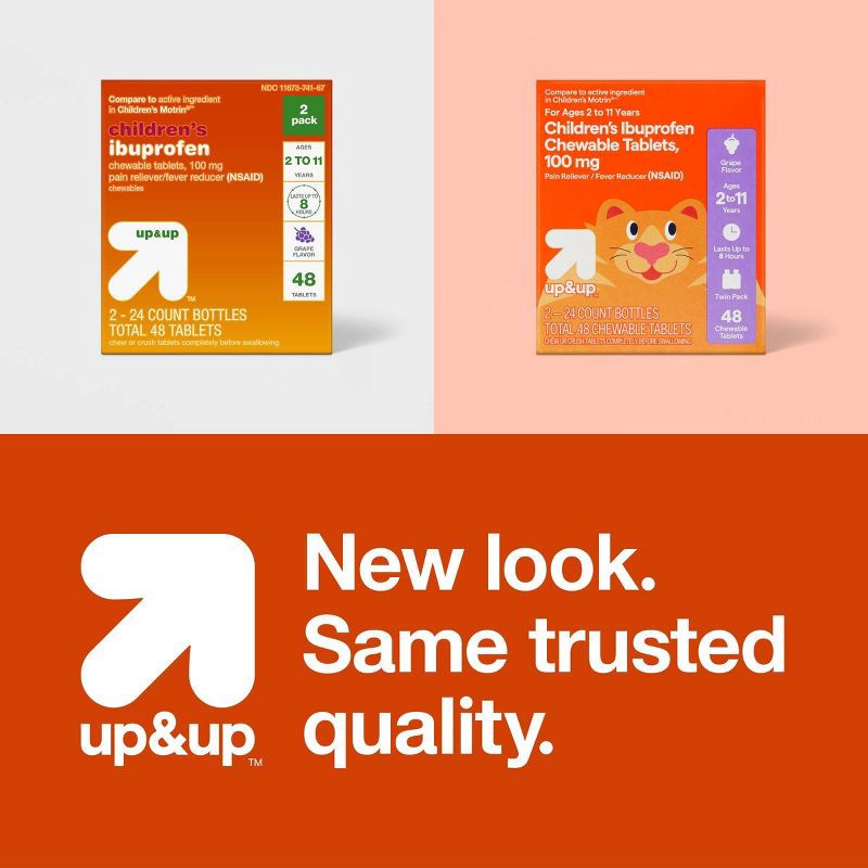 slide 6 of 6, Ibuprofen Children's Chewables (NSAID) - 48ct - up&up™, 48 ct