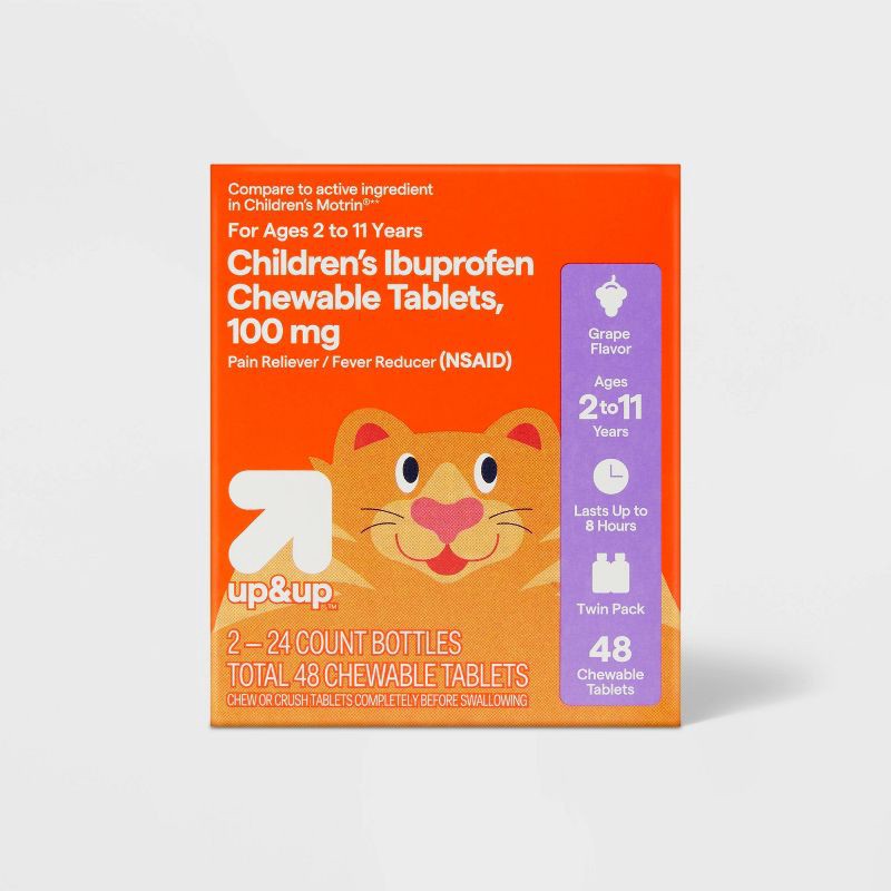 slide 1 of 6, Ibuprofen Children's Chewables (NSAID) - 48ct - up&up™, 48 ct
