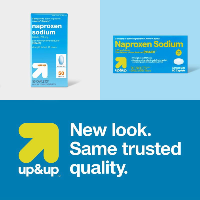 slide 4 of 4, Naproxen Tablets (NSAID) - 50ct - up&up™, 50 ct