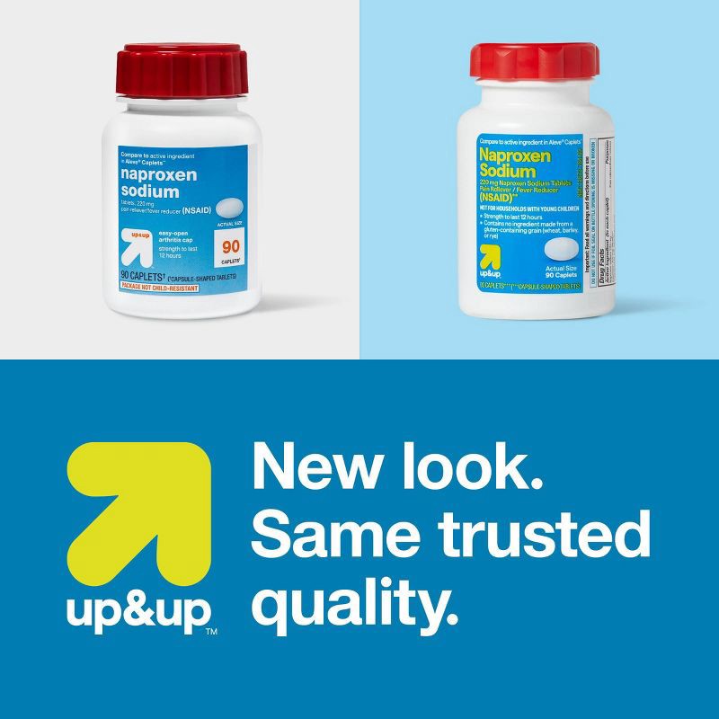 slide 4 of 4, Naproxen NSAID Sodium Tablets - 90ct - up&up™, 90 ct
