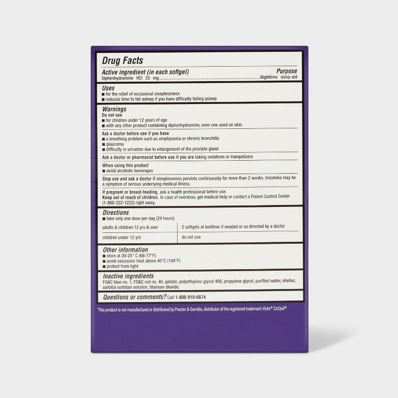 slide 3 of 4, Diphendyramine Sleep Aid Softgels - 24ct - up&up™, 24 ct