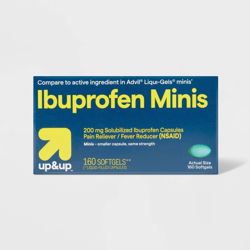 slide 1 of 5, Ibuprofen Mini Gelcaps (NSAID) - 160ct - up&up™, 160 ct
