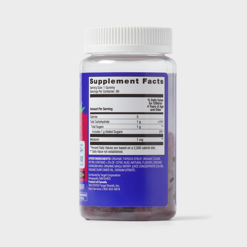 slide 3 of 4, Kids' Melatonin Sleep Aid Gummies - 90ct - up&up™, 90 ct