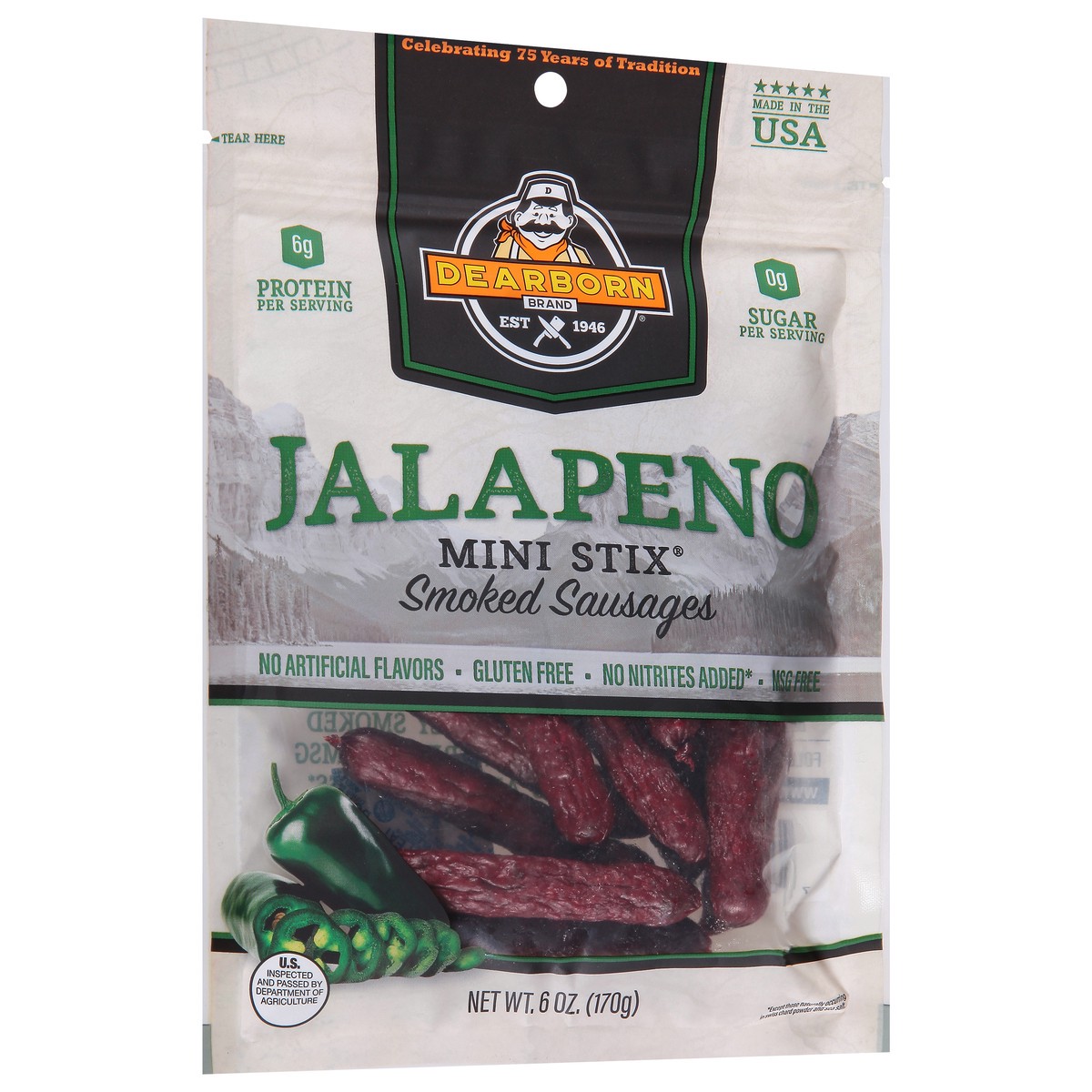 slide 5 of 14, Dearborn Jalapeno Mini Stix 6Oz, 1 ct