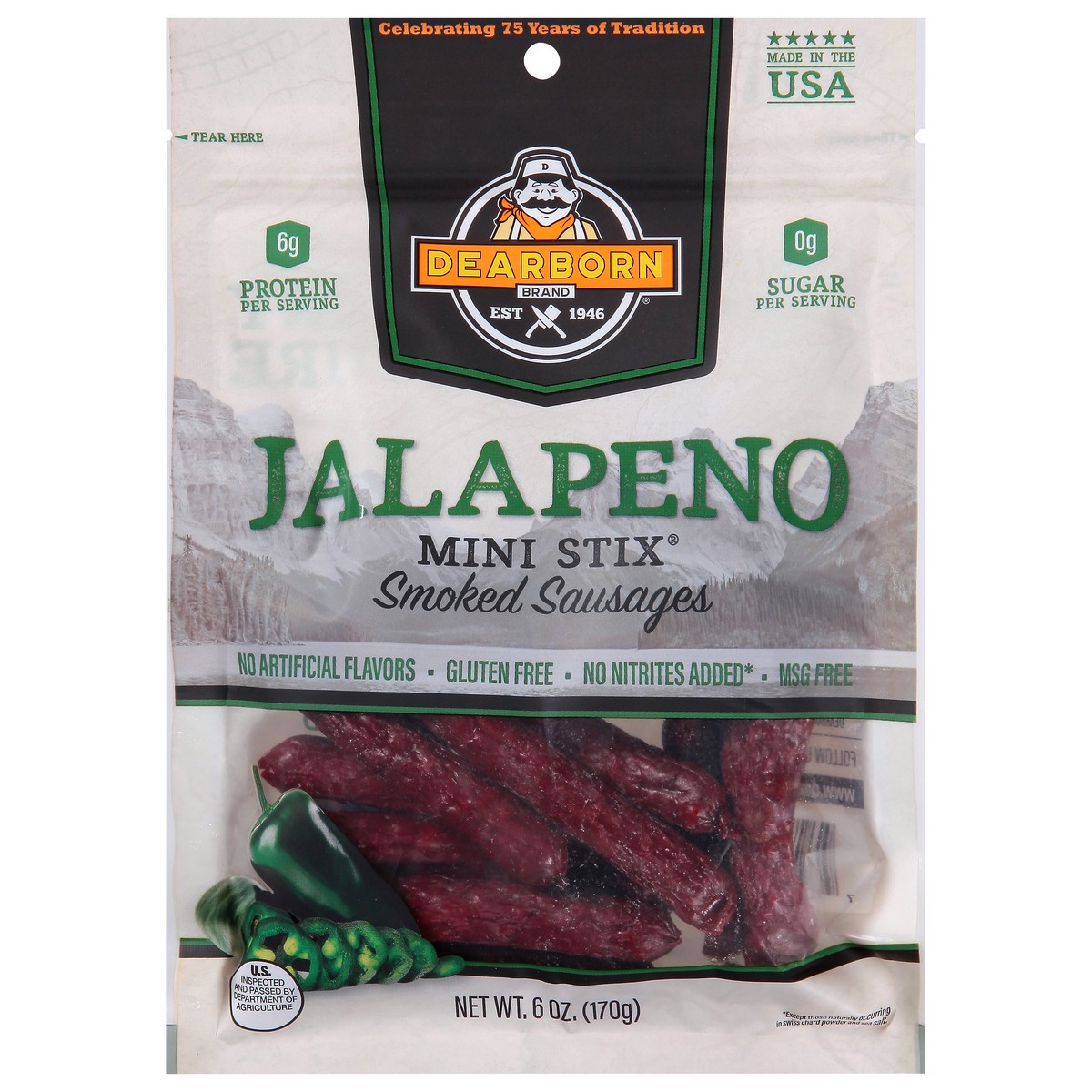slide 13 of 14, Dearborn Jalapeno Mini Stix 6Oz, 1 ct