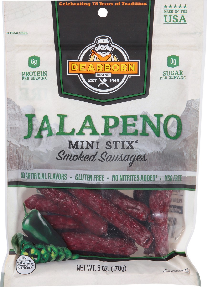 slide 8 of 14, Dearborn Jalapeno Mini Stix 6Oz, 1 ct