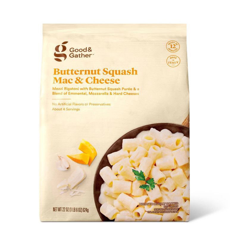 slide 1 of 3, Frozen Butternut Squash Mac & Cheese - 22oz - Good & Gather™, 22 oz