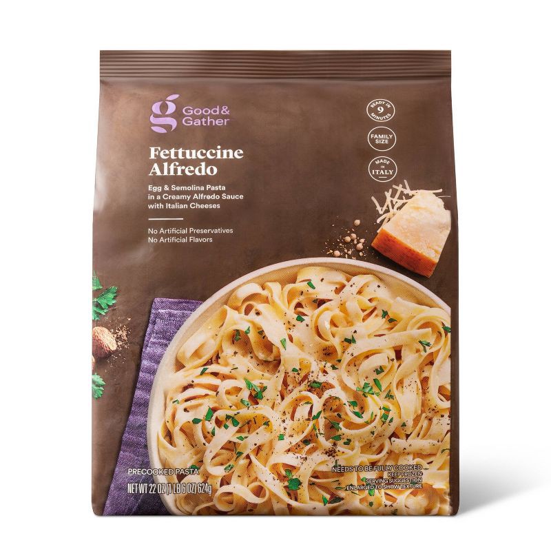 slide 1 of 3, Frozen Fettuccine Alfredo - 22oz - Good & Gather™, 22 oz