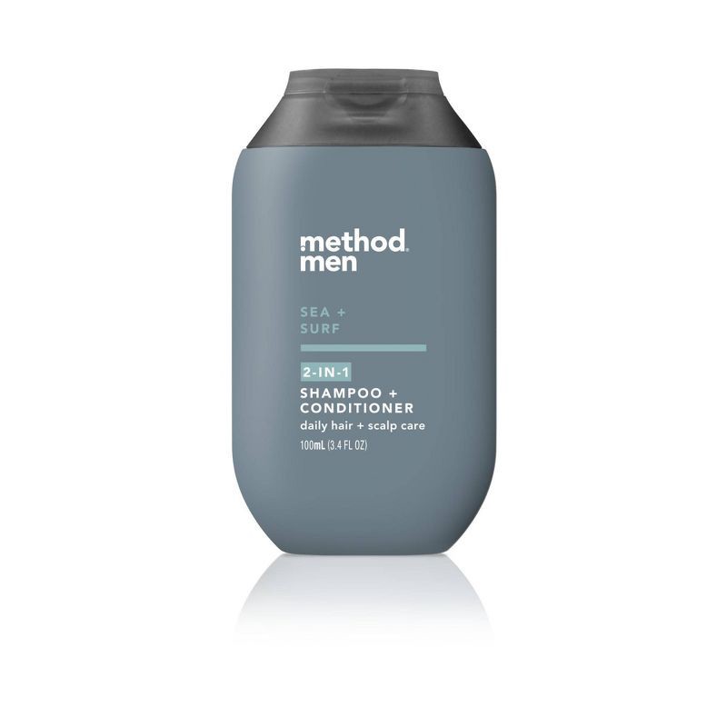 slide 1 of 4, Method Men Sea + Surf 2-in-1 Shampoo + Conditioner - Trial Size - 3.4 fl oz, 3.4 fl oz