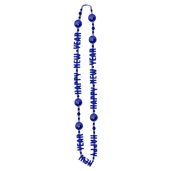 slide 1 of 1, Navy Blue Happy New Year Disco Ball Necklace, 1 ct