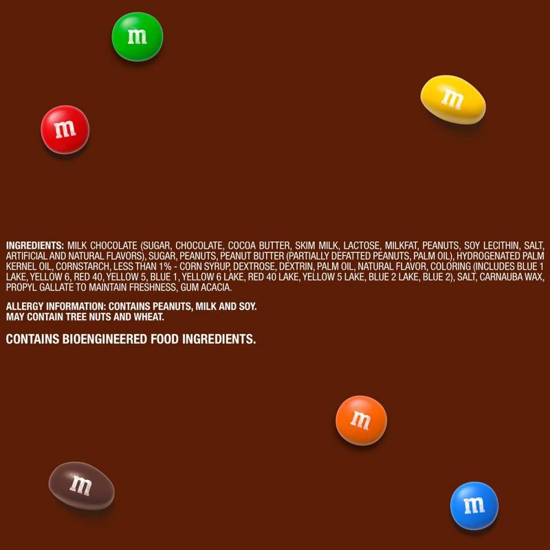 slide 8 of 9, M&M's Milk Chocolate, Peanut, And Peanut Butter Classic Chocolate Assortment Family Size Candy Mix Bag - 17.2oz, 17.2 oz