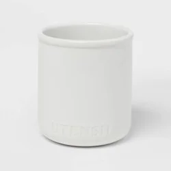 Stoneware Hand Lettered Utensil Holder - Threshold™