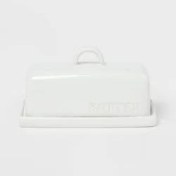 Stoneware Hand Lettered Butter Dish - Threshold™