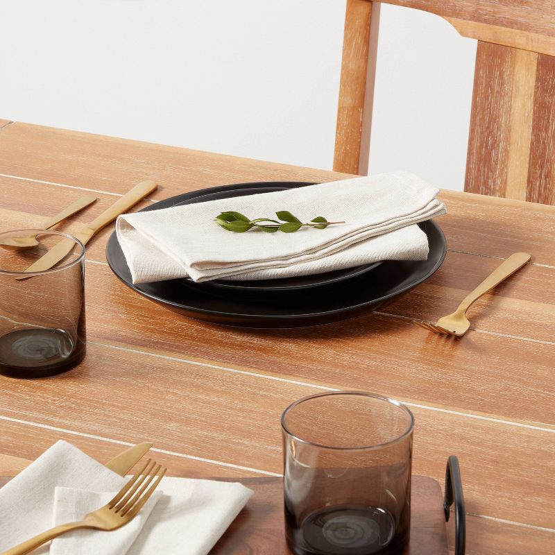 slide 2 of 3, 4pk Cotton and Linen Blend Napkins - Threshold™: Reversible Solid Cloth, Traditional Style, OEKO-TEX Certified, 18"x18", 4 ct