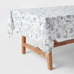 84" x 60" Cotton Floral Tablecloth Blue - Threshold™