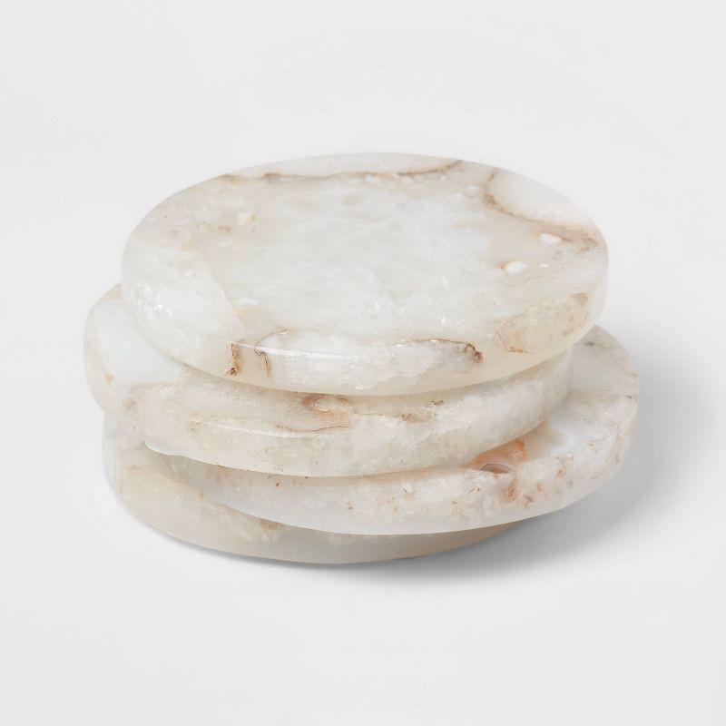 slide 1 of 3, 4pk Stone Salt Agate Coasters - Threshold™, 4 ct