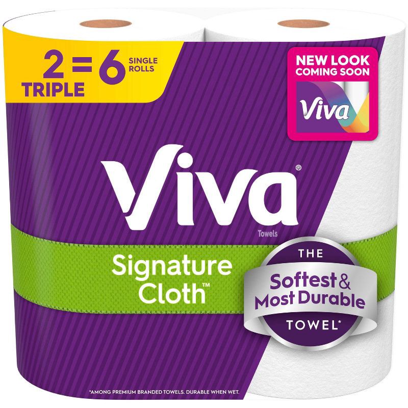 slide 1 of 10, Viva Signature Cloth Choose-A-Sheet Paper Towels - 2 Triple Rolls, 1 ct