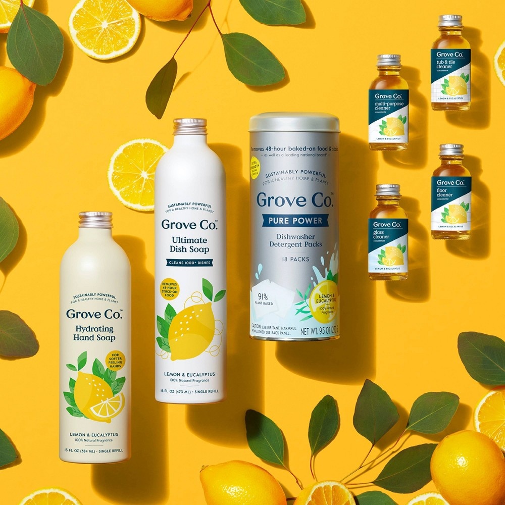slide 7 of 8, Grove Co. Lemon Eucalyptus & Mint Hand Soap Refill - 24 fl oz, 24 fl oz