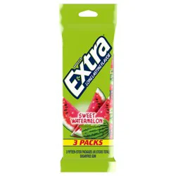 EXTRA Watermelon Sugar Free Chewing Gum, 15 ct (3 Pack)