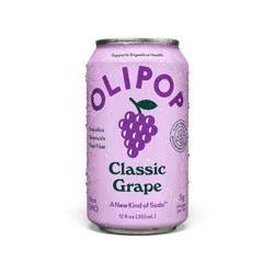 OLIPOP 9g Fiber Prebiotic Soda Classic Grape - 12 fl oz Can