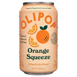 OLIPOP Orange Squeeze Prebiotic Soda - 12 fl oz Can