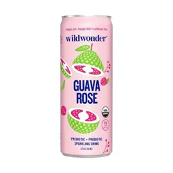 wildwonder Guava Rose Prebiotic + Probiotic Sparkling Drink - 12 fl oz Can